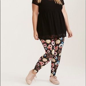 RARE!!! DISNEY MICKEY DONUT PRINT LEGGINGS